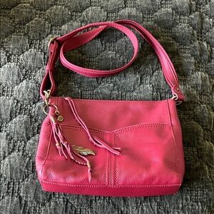The Sak Red Leather Shoulder Bag